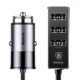 Baseus Enjoy Together Quad USB 5.5A Port Car Extension Charger- Black