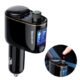 Baseus Bluetooth Android and iPhone FM Transmitter Car Charger - Black